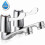 Bathroom taps lever set for basin and bathtub with chrome knobs 5