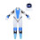 Astro Bot Cosplay kostým Overal Párty Maškarní šaty Bodysuit 3