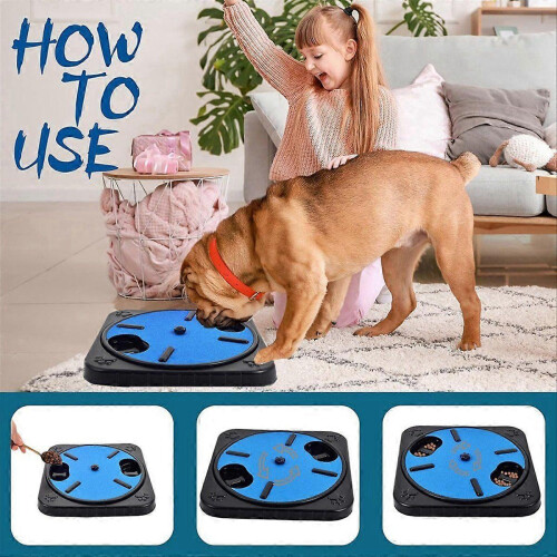 Dog Scratch Pad For Nails Dog Scratch Board Snack Compartments Blue 2