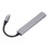 7-in-1 USB 3.0 Hub USB-C Dock Silver 11cm 1