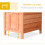 PawHut Conejera de Madera Marrón 51 x 42 x 43 cm 5