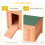 PawHut Conejera de Madera Marrón 51 x 42 x 43 cm 6