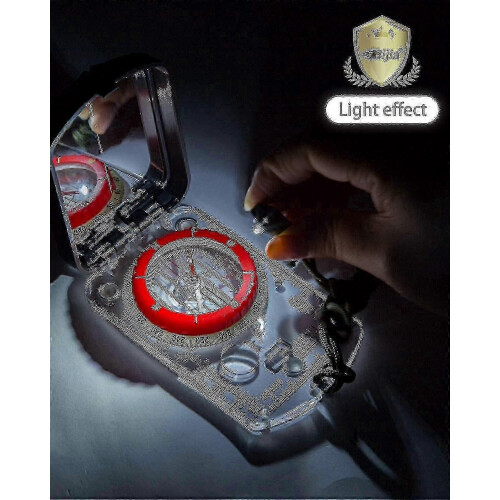 Orienteering Map Compass -sighting Mirror Compass with Adjustable Declination,clinometer and Led Lig 2