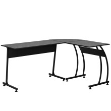 Mesa de Ordenador Negro 112,5 x 152 x 74 cm