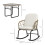 Outsunny Conjunto de Mecedora Beige 63 x 82 x 75 cm 3