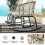 Outsunny Conjunto de Mecedora Beige 63 x 82 x 75 cm 5