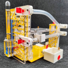 Yellow Acrylic Ant Farm with Feeding Area, Clear 3D Viewing and Moisture Control for Ant Colony