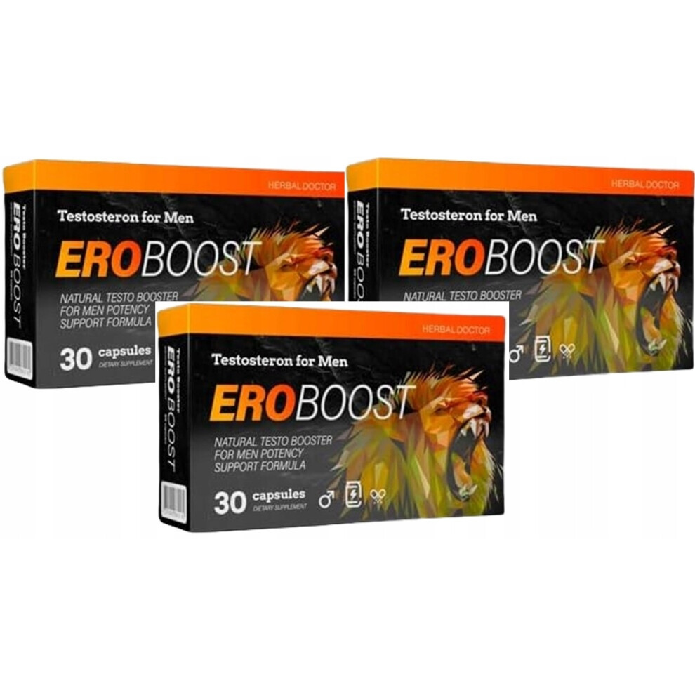 3x EROBOOST - taurine Selenium Zinc Maca Ginseng Mace Ginkgo biloba