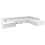 Beliani Modular Corner Sofa 5 Seater ARDAL Corduroy Off-White Left Hand 5