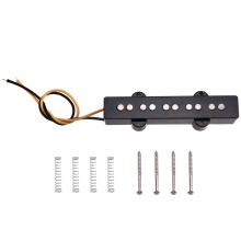Open Style Lower Pickup for Alnico 5 Bass Pickups JB Neck Bridge Pickups Black for Bass 4 Strings