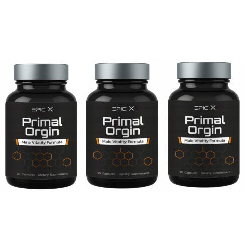 3x Primal Origin EPIC X - Φυσική υποστήριξη ανδρικής ενέργειας | 30 κάψουλες