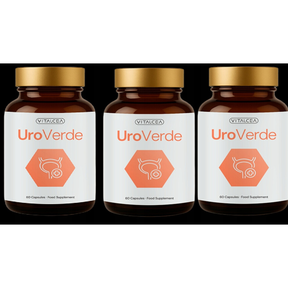 3x UroVerde - Natural support for urinary tract and bladder health 30 caps