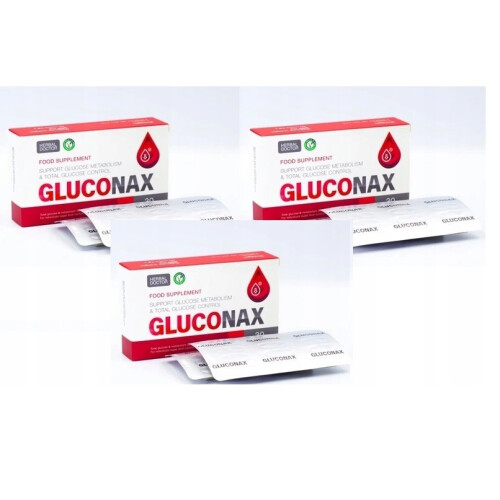 3x Gluconax Premium Blood Sugar Control 30 cápsulas