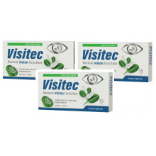 3x Visitec Premium - Para suporte e proteção da visão - 15 cápsulas ORIGINAL