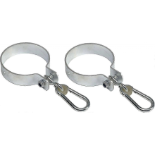 Set Of 2 Swing Hooks With Carabiner For Round Beams