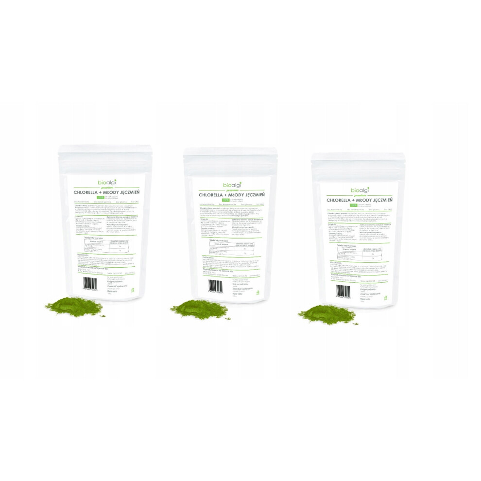 3x Chlorella + Young Barley - Natural Body Cleansing Bioalgae