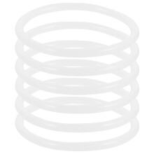 6Pcs Rubber Singing Bowl Rings Nonslip White Gaskets for Crystal Bowls