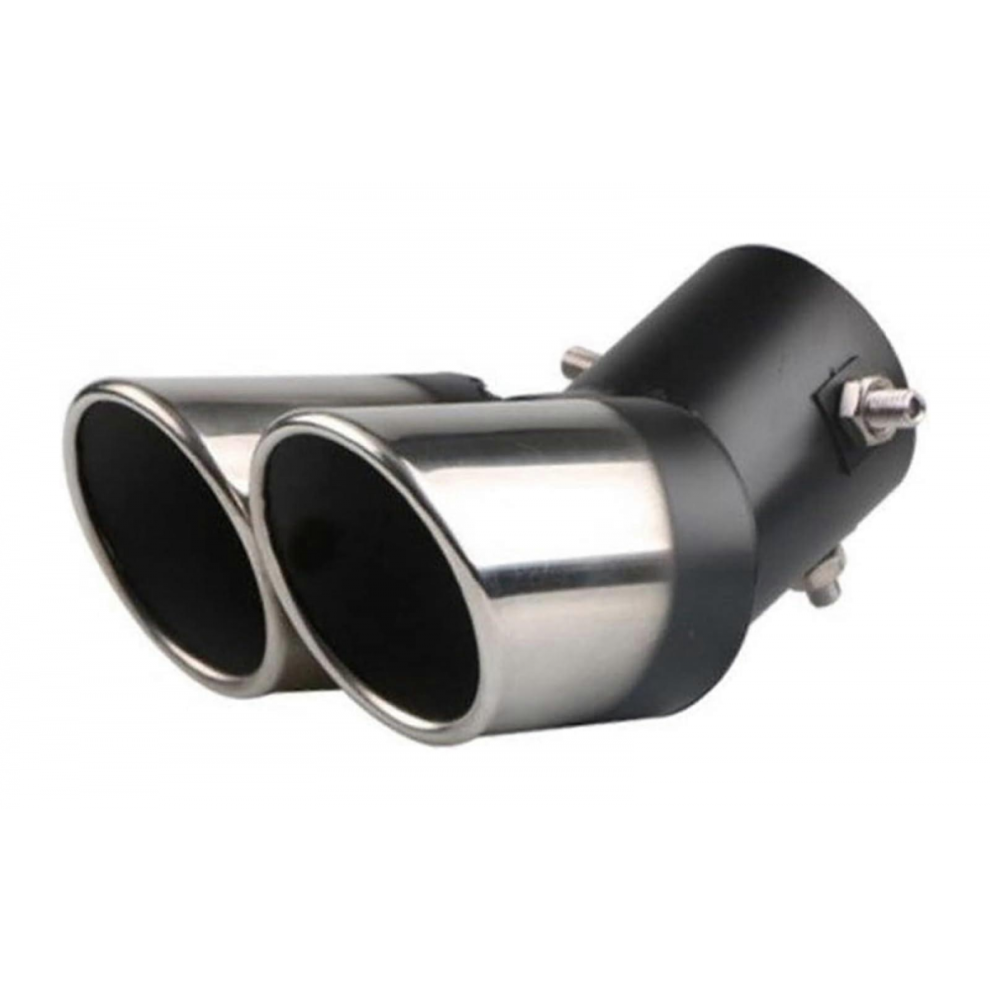 Car Exhaust Muffler Tip Bend Universal Fit With Turbo Sound Enhancement Black 9477002815962