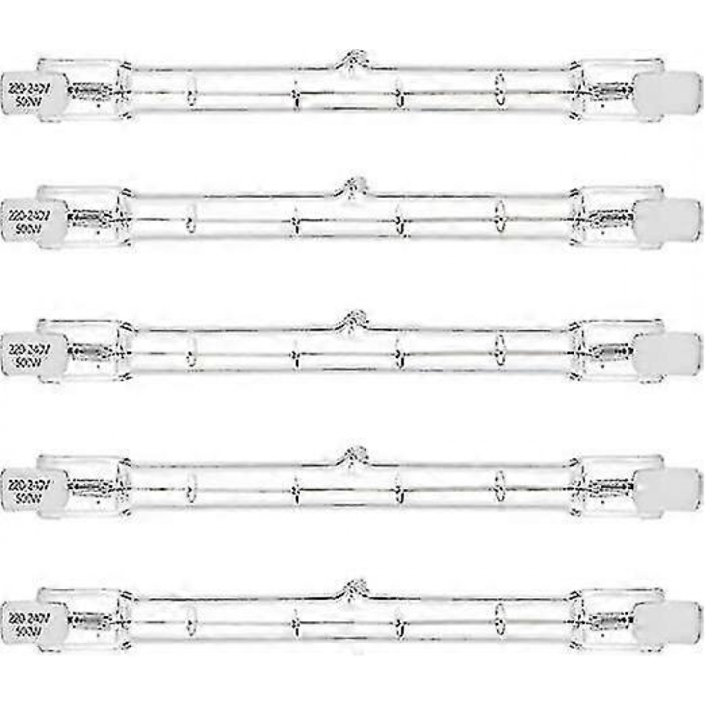 5Pcs 500W R7s Linear Halogen Floodlight J118 500W Double Ended Security Light Bulb 118Mm Length-Qh -H 9477002821802