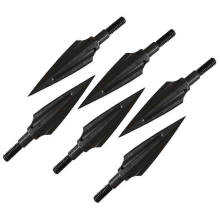 6 Pcs Metal Archery Arrowheads 125 Grain Broad Head Tips Arrows 2025 -H
