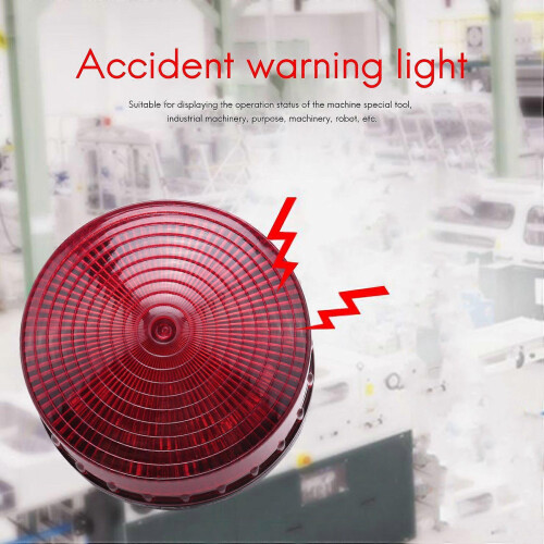 AC 220V Industrial LED Flash Strobe Light Accident Warning Lamp Red LTE-5061 De 2