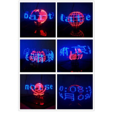 Zweiachsiges SphäRisches Rotierendes LED-Kit, Farbuhranzeige, Fernbedienung, Mikrocontroller, DIY, Elektronisch, Kein Downloader