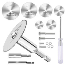 Rotary Drill Saw Blades: 6 PCS  Circular Saw Blades,HSS Small Cutting Discs for Rotary Tools,Inside PVC Pipe Cutter