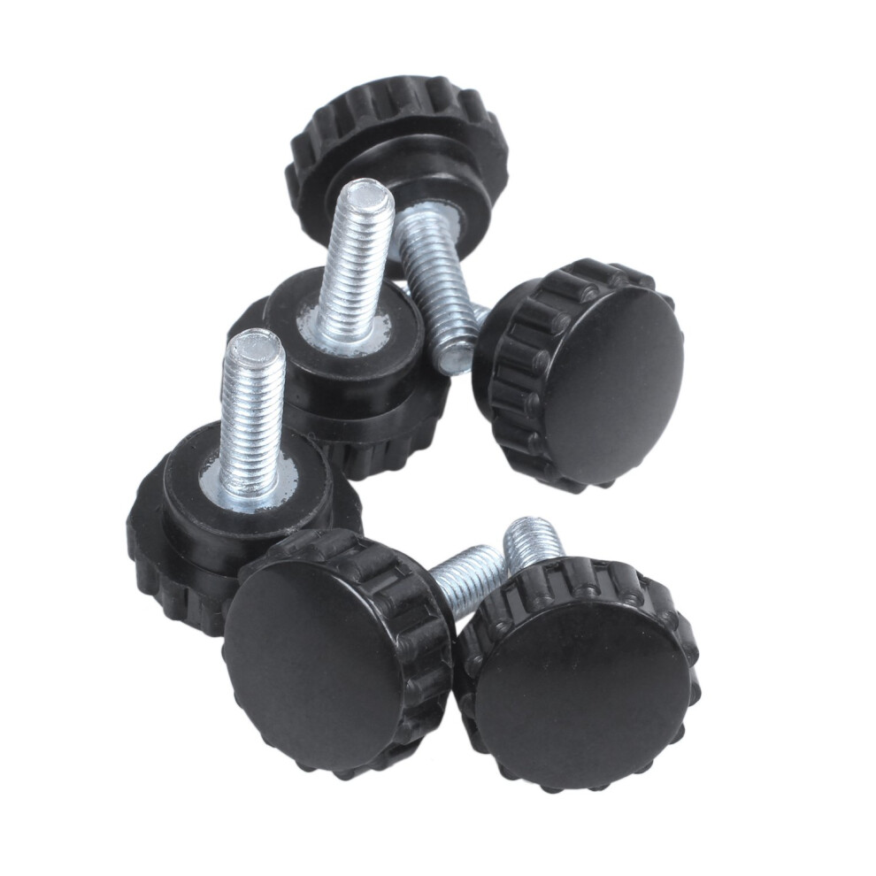 6 Pcs M4x10 Threaded Knurled Thumbscrew Grip Knobs Thumb Screw 6031926614655