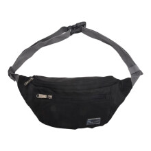 Tinyat Men Waist Bag Pack Travel Phone Belt Bag Pouch For Men Women Casual Unisex Shoulder Chest Bag Canvas Fanny Pack Hip Pack(Black)