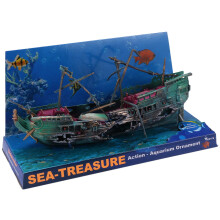 Grote Aquarium Decoratie Boot Plactic Aquarium Schip Air Split Scheepswrak Aquarium Decor C