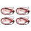 4 Pcs 1M Long Alligator Clip to Banana Plug Test Cable Pair for Multimeter 1