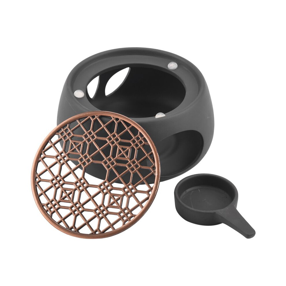 Ceramic Teapot Warmer Holder Base Tea Warmer Insulation Base Tea Coffee Water Warmer Hollow Candle Heating Base Holder C 6033335511686