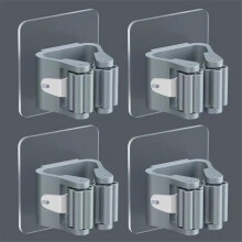 Broom and Mop Holder Wall Mounted Organizer for Kitchen Garage Space Saving Durable Storage