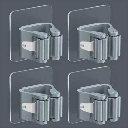Broom and Mop Holder Wall Mounted Organizer for Kitchen Garage Space Saving Durable Storage
