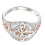 Perfect Fit Geometric Two Tone Copper Zircon Ring Size-8 1
