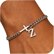 Distinctive Crucifix Letter Bracelet Stainless Steel-Z.