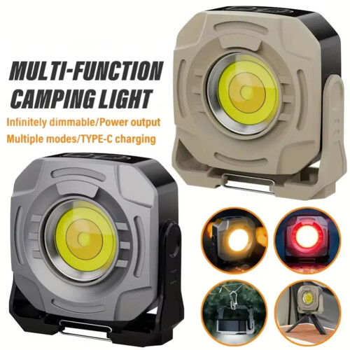 Multi-Functional Camping Light with Magnet and Hook, Dual  Control, Infinitely Dimmable, with Warning Light B 2
