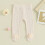 (12-18 Months, Beige) Καλσόν με λάστιχο σχέδιο λουλούδι. 2