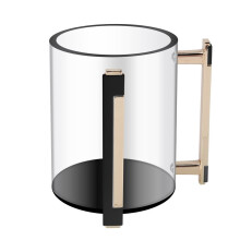 2X Hand Washing Cup Acrylic Round Washing Cup Hand Wash Cup with Two Metal Handles for Jewish Prayer Wash Cup