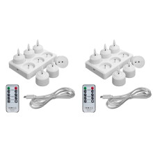12Pcs Flameless Tea Lights Candles with Charging Station Remote Control LED Tea Lights Candles for Halloween Anniversary