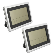 2X Large Display Digital Wall Clock,Silent Desk Shelf Clocks Alarm Clock with No Night Light (Day Calendar Temperature)