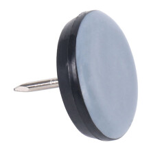 100Pcs 25mm Chair Gliders Furniture Sliders PTFE Easy Moving Pads Round with Nail Feet Protector for Hardwood Floor