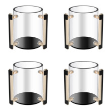 4X Hand Washing Cup Acrylic Round Washing Cup Hand Wash Cup with Two Metal Handles for Jewish Prayer Wash Cup