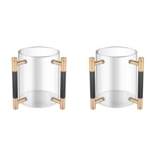 2X Hand Washing Cup Acrylic Round Washing Cup Hand Wash Cup with Two Metal Handles for Jewish Prayer Wash Cup Meditation