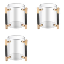 3X Handwasbeker, Ronde Wasbeker van Acryl, Handwasbeker met Twee Metalen Handvatten voor Joodse Gebeds- en Meditatiewasbeker