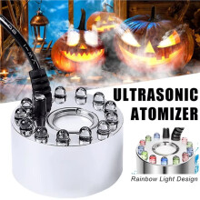 2X Fogger Water Fountain Pond Fog Machine for Halloween Christmas Easter Party Festival Decoration EU Plug