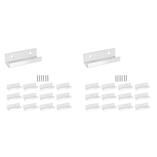 24 Peças de Prateleira para Discos de Vinil, Suporte de Parede de 4 Polegadas, Acrílico Transparente, Suporte para Discos, Prateleiras Flutuantes,