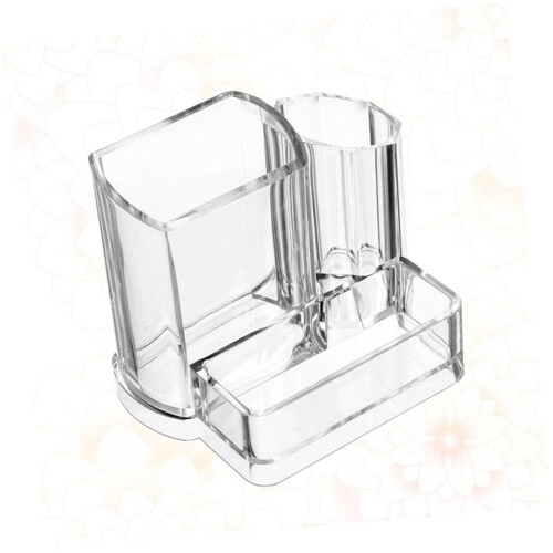 Clear Acrylic Makeup Case Removable Compartments Travel Cosmetic 1
