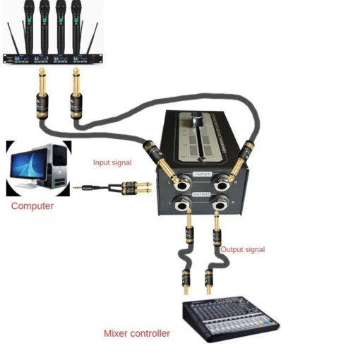 Desktop Volume Controller with 6.5mm Jack,High Precision Fader for Computer Speakers and Amplifiers,Easy Installation 2