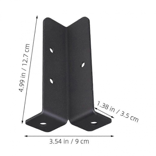 Fencing Post Base Brackets 4Pcs Heavy Duty Iron Brackets For Garden Deck Post Applications 12.7X7.6Cm Rust Resistance 1